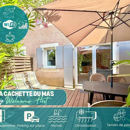 La Cachette Du Mas, 4 Pers Piscine A * 卡勒维松